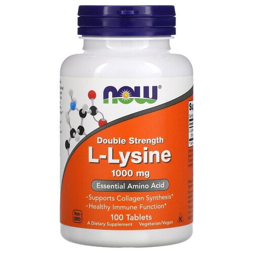 фото Таблетки NOW L-Lysine, 300 г, 1000 мг, 100 шт.