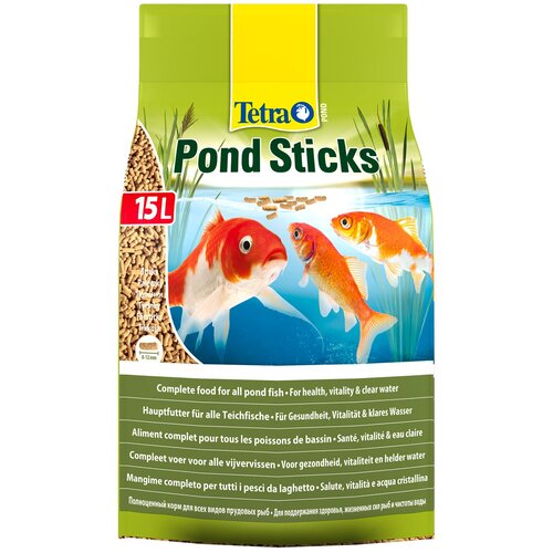 фото Tetra Pond Sticks корм для прудовых рыб в палочках 15 л