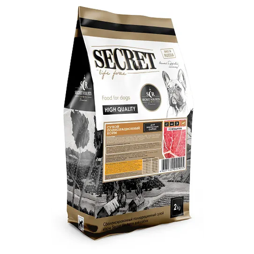 фото Сухой корм для собак Secret for Pets Life Force, говядина (для всех пород) 1 уп. х 1 шт. х 2000 г