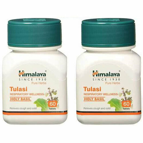 фото Таблетки Туласи Хималая Хербалс (Tulasi Himalaya Herbals) при простудных заболеваниях, при диабете, повышает иммунитет, 2х60 таб.