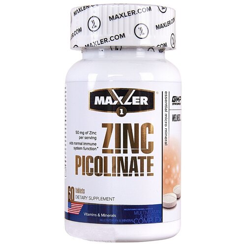 фото MAXLER Zinc Picolinate таб., 50 мг, 50 г, 60 шт.