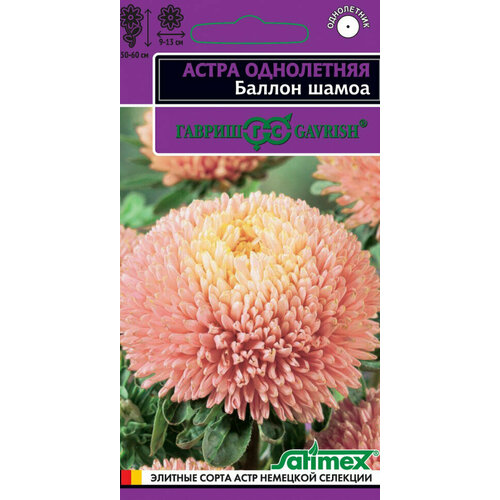 Гавриш Астра Баллон шамоа, однолетняя густомахровая, серия Эксклюзив Н23 0,05 гр фото