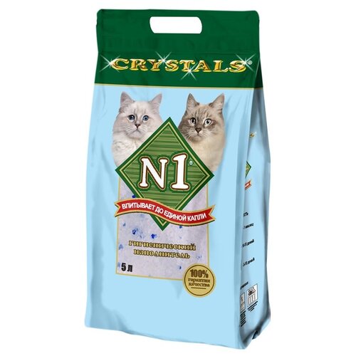 фото Впитывающий наполнитель N1 Crystals, 5л, 1 шт.