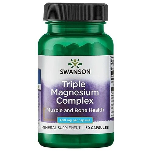 фото Triple Magnesium Complex, 400 мг, 100 г, 30 шт.