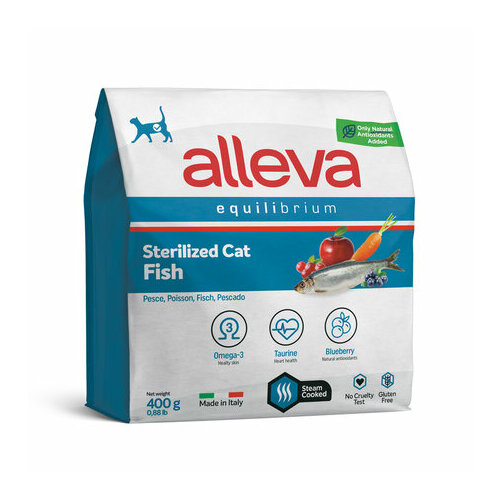 фото ALLEVA EQUILIBRIUM STERILIZED Сухой корм для стерилизованных кошек с Рыбой, заказать за 9668 рублей