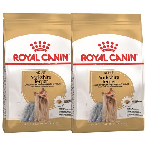 фото Сухой корм для собак Royal Canin породы Йоркширский терьер, для здоровья кожи и шерсти 1 уп. х 2 шт. х 1500 г