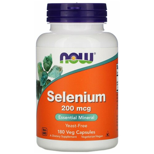 фото NOW Foods Selenium 200 mcg - Селен 180 вегетарианских капсул