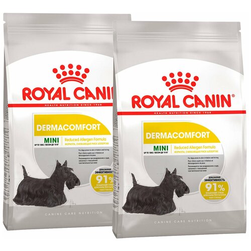 фото ROYAL CANIN MINI DERMACOMFORT для взрослых собак маленьких пород при аллергии (1 + 1 кг)