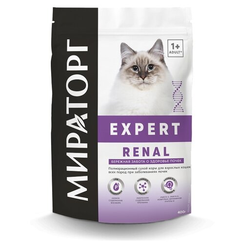 фото Сухой корм для кошек Мираторг Expert Renal при проблемах с почками 400 г