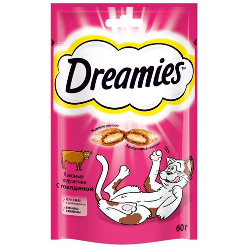 фото Лакомство для кошек  Dreamies Лакомство для кошек Dreamies подушечки, 60 г мясо