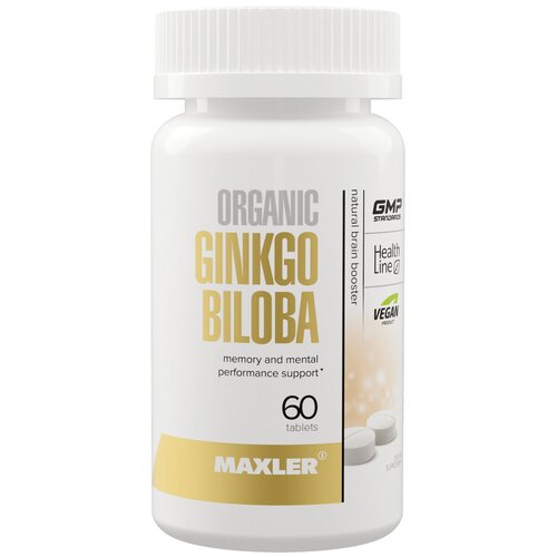 фото Maxler Organic Ginkgo Biloba таб., 100 мл, 60 шт.