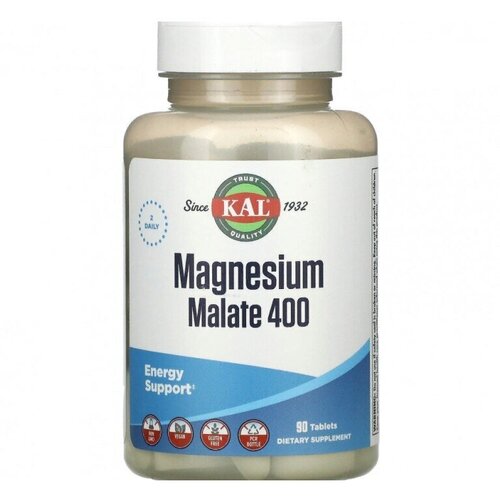 фото KAL Magnesium Malate (Малат магния) 400 мг 90 таблеток (KAL)