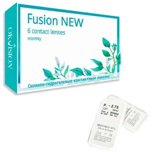 фото Контактные линзы OKVision Fusion NEW, 6 шт., R 8,6, D +0,5, 1 уп.