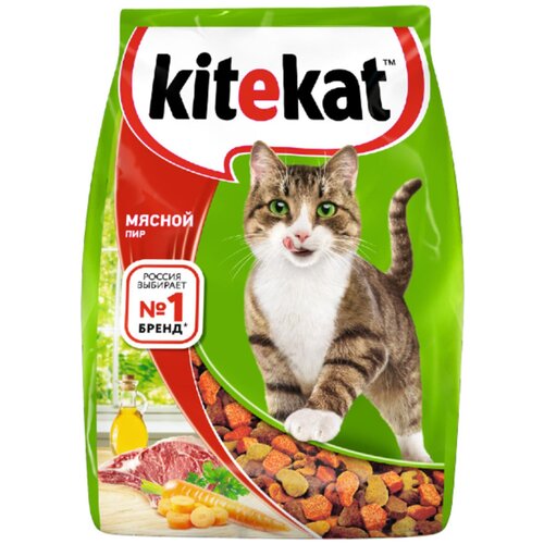 фото Сухой корм для кошек Kitekat Мясной Пир 4 шт. х 800 г