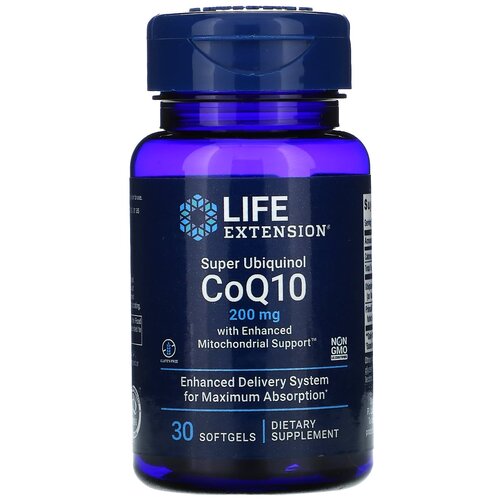 фото Капсулы Life Extension Super Ubiquinol CoQ10 with Enhanced Mitochondrial Support, 80 г, 200 мг, 30 шт.