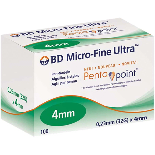 фото Игла для шприц-ручек BD Micro-Fine Plus, 4 мм x 0.23 мм, размер: 32G, 100 шт.