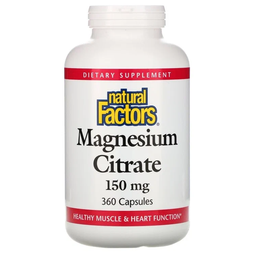 фото Natural Factors Magnesium Citrate капс., 150 мг, 150 г, 360 шт.