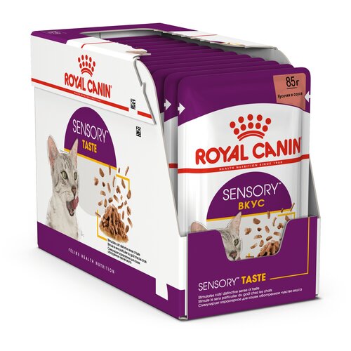 фото Влажный корм для кошек Royal Canin Sensory Taste стимулирующий вкусовые рецепторы 12 шт. х 85 г (кусочки в соусе)