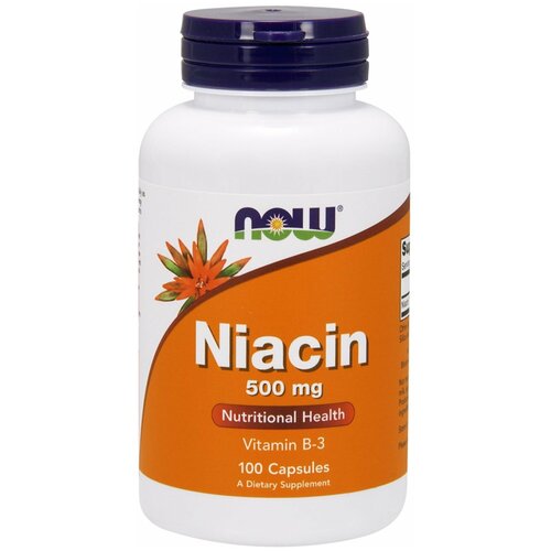 фото Капсулы NOW Niacin, 90 г, 500 мг, 100 шт.