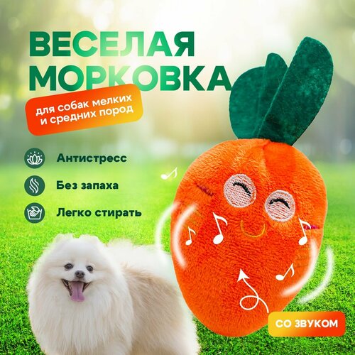 фото Мягкая игрушка с пищалкой для собак мелких и средних пород 