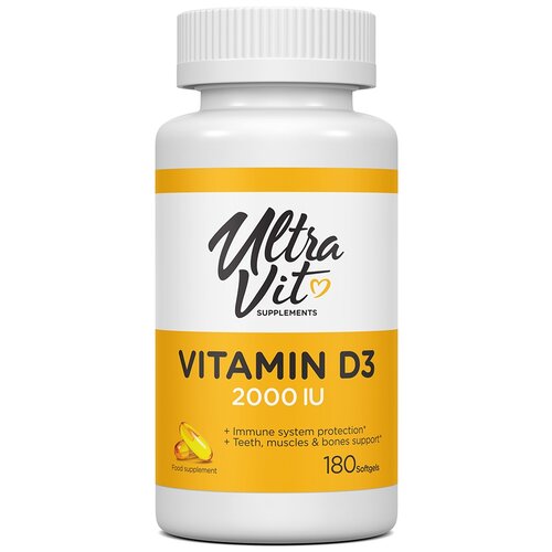 фото UltraVit Vitamin D3 капс., 2000 ME, 70 г, 180 шт.