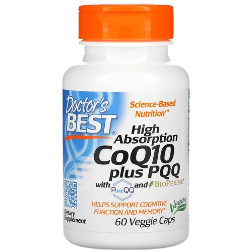 фото Капсулы Doctor's Best High Absorption CoQ10 plus PQQ вег., 70 г, 60 шт.