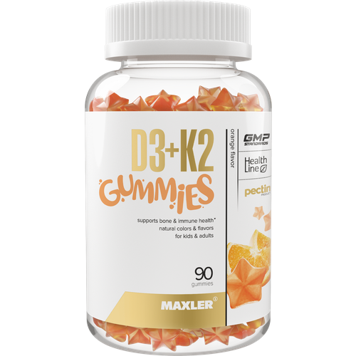 фото Maxler D3+K2 Gummies, 270 г, 90 шт., апельсин