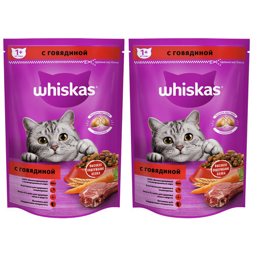 фото Сухой корм для кошек Whiskas Аппетитный обед, говядина 2 шт. х 350 г (паштет)