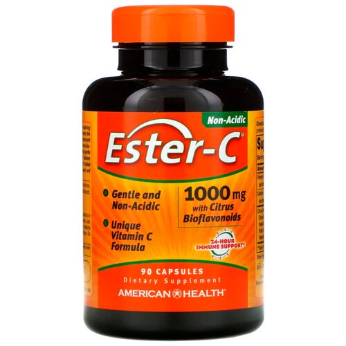 фото Капсулы AMERICAN HEALTH Ester-C with Citrus Bioflavonoids, 180 г, 1000 мг, 90 шт.