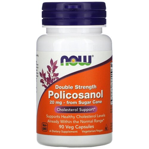 фото NOW Double Strength Policosanol (поликозанол) 20 мг 90 капсул