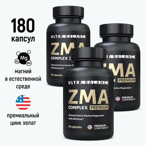 фото ZMA бустер тестостерона, витамины 180 капсул