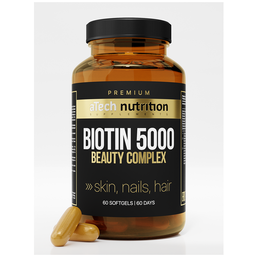 фото Капсулы aTech Nutrition Premium Biotin Beauty Complex, 1.4 г, 60 шт.