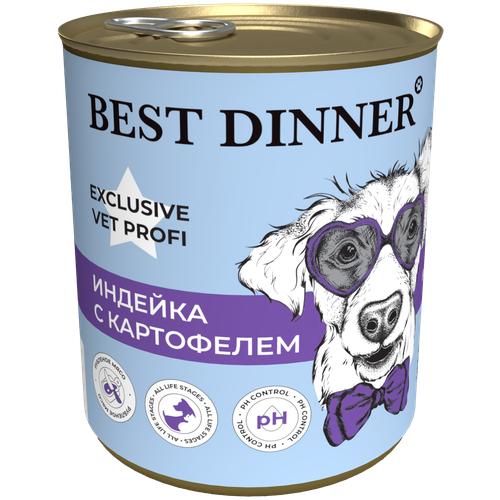 фото BEST DINNER EXCLUSIVE VET PROFI URINARY для взрослых собак и щенков при мочекаменной болезни с индейкой (340 гр)