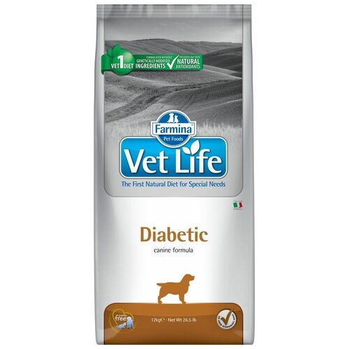 фото Сухой корм для собак Farmina Vet Life Canine Diabetic 1 уп. х 1 шт. х 12000 г