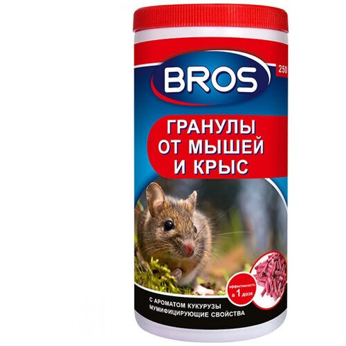 фото BROS Гранулы от мышей и крыс Bros, 250 гр