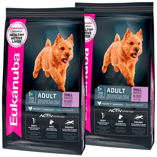 фото EUKANUBA ADULT SMALL BREED для взрослых собак маленьких пород с птицей (3 + 3 кг)