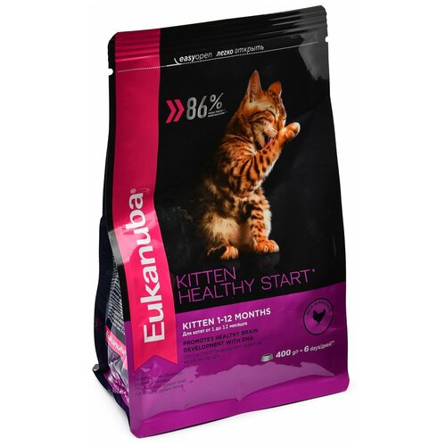 фото Сухой корм для котят Eukanuba Healthy start, с курицей 400 г