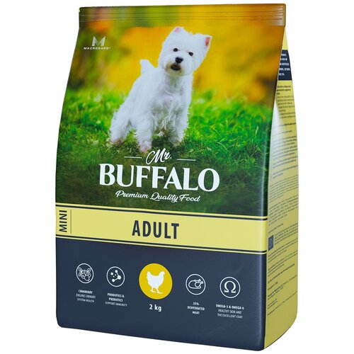 фото Сухой корм для собак мелких пород Mr.Buffalo ADULT MINI, с курицей 2 кг.