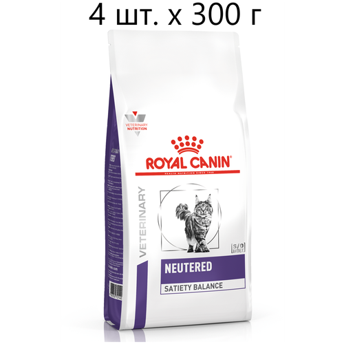 фото Сухой корм для стерилизованных кошек ROYAL CANIN NEUTERED SATIETY BALANCE, профилактика избыточного веса, 4 шт. х 300 г