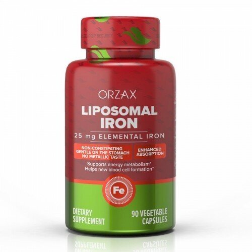 фото Липосомальное железо (Ocean Liposomal IRON), ORZAX, 90 капсул