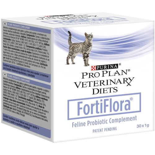 фото Пробиотик для кошек Purina PRO PLAN FortiFlora для микрофлоры кишечника, 30 пакетиков по 1 г