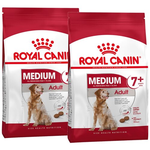 фото Сухой корм ROYAL CANIN MEDIUM ADULT 7+ для пожилых собак средних пород старше 7 лет (15 + 15 кг)