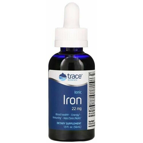 фото Минералы для спортивного питания, Жидкое Ионное Железо, Trace Minerals Ionic Iron 22 мг, 56 мл.