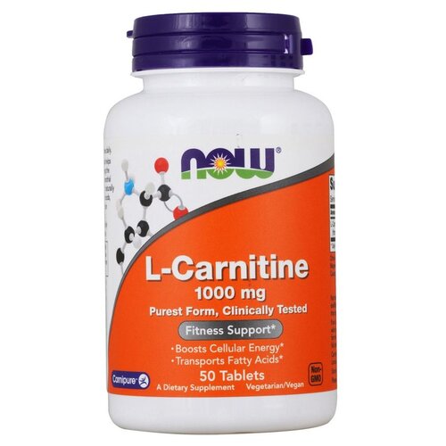 фото Таблетки NOW L-Carnitine, 1000 мг, 50 шт.