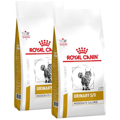 фото ROYAL CANIN URINARY S/O MODERATE CALORIE для взрослых кошек при мочекаменной болезни с умеренным содержанием энергии (0,4 + 0,4 кг)