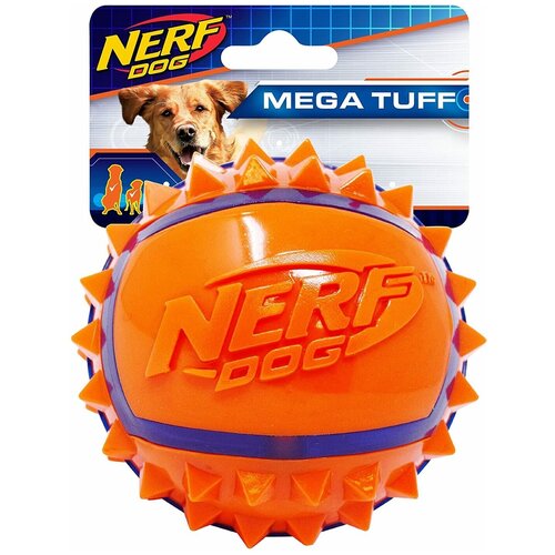 фото Игрушка для собак Nerf Dog Мяч из термопластичной резины с шипами, 6 см