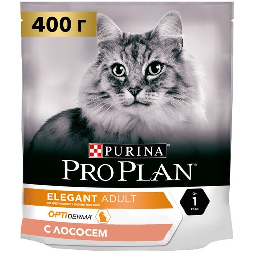 фото Сухой корм для кошек Pro Plan Elegant для здоровья шерсти и кожи с лососем 400 г