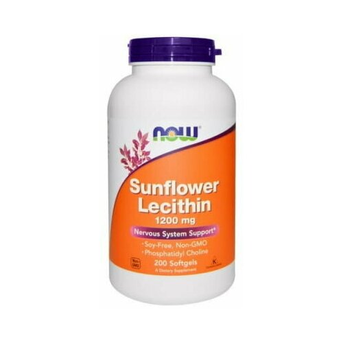 фото NOW Sunflower Lecithin 1200 mg 200 softgel / Нау Подсолнечный лецитин 1200 мг 200 софтгель