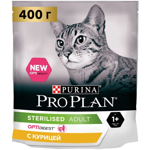 фото Сухой корм для кошек Pro Plan Sterilised  для стерилизованных кошек с курицей 400 г