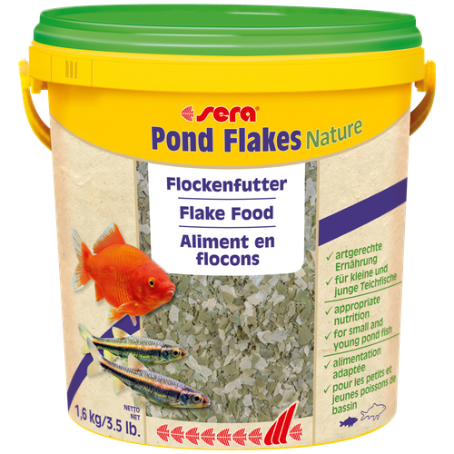 фото Сухой корм  для  рыб Sera Pond Flakes, 1 л, 1.6 кг